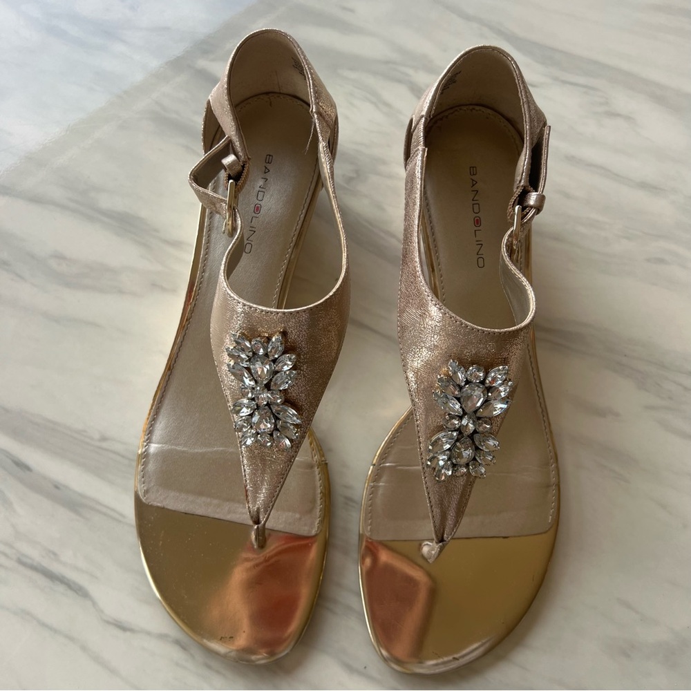 Bandolino gold sandals. Size 10